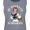 Women's - Disney Princess - Belle My Weekend Is Booked Graphic Racerback Tank - 2 of 4