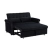 55'' Shiny Velvet Convertible Loveseat Sleeper Sofa with Adjustable Backrest, Pull-Out Bed and 2 Lumbar Pillows - 4 of 4