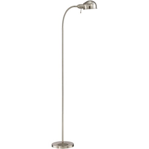 360 Lighting Modern Gooseneck Floor Lamp Tall Satin Nickel Adjustable Arm For Living Room Reading Bedroom Office Target