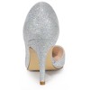 Perphy Women's Wedding Glitter Pointed Toe Slip-on Stiletto Heels Pumps - 3 of 4