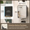 Keonjinn Metal Framed Black Rectangular Framed Recessed/Surface Mount Medicine Cabinet with Mirror,Black,21"x27" - 3 of 4