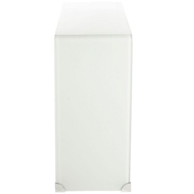 Transitional Clear to White Ombre Glass Console Table