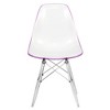 LeisureMod Cresco Mid-Century Modern Acrylic Dining Chair with Acrylic Dowel Eiffel Legs – Kitchen & Dining Room Chair - 2 of 4