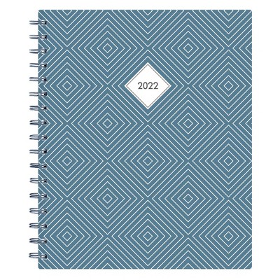 2022 Planner 7" x 9" Weekly/Monthly Hard Cover Wirebound Dillsboro Dark - Blue Sky