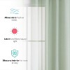 HLC.ME Semi Sheer Voile Light Filtering Transparent Window Curtain Grommet Panels - Set of 2 - 3 of 4