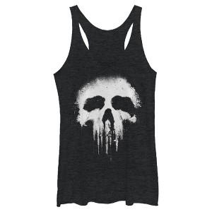 Women's Marvel Punisher Skull Logo Racerback Tank Top - 1 of 3