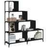 vidaXL Bookcase Black Engineered wood, powder-coated steel - 2 of 4