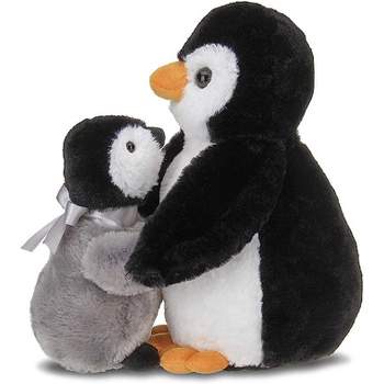 Bearington Wiggles and Wobbles Plush Stuffed Animal Penguin with Baby, 10 inches
