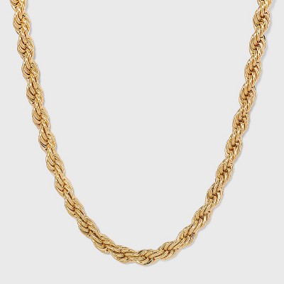 Gold Twisted Chain Necklace - A New Day™ Gold : Target