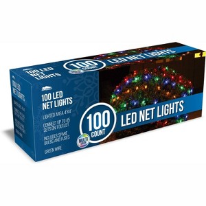 Joyfy 100 LED Christmas Net Lights for Indoor & Outdoor Decorations, Christmas Events, Christmas Eve Night Decor, Christmas Tree, Bushes - 1 of 4