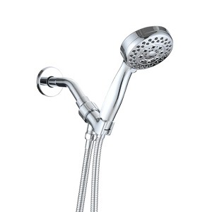SEVOBAL Shower Faucets, Five-Spray Handheld Shower Head with High-Pressure Performance and Flexible Hose, Silver, 11.3"*8.66"*3.93" - 1 of 4