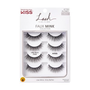 KISS Products Lash Couture Faux Mink False Eyelashes - Little Black Dress - 4ct - 1 of 4