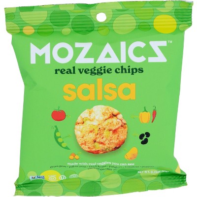 Mozaics Salsa Real Veggie Chips - Case of 20 - 0.75 oz