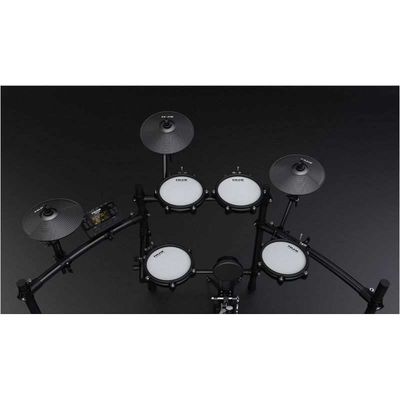 NUX DM-210 Electronic Portable Drum Set with All Digital Mesh Heads, Independent Kick Drum, 5 of 7