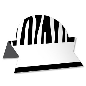 Big Dot of Happiness Zebra Print - Safari Party Tent Buffet Card - Table Setting Name Place Cards - Set of 24 - 1 of 4