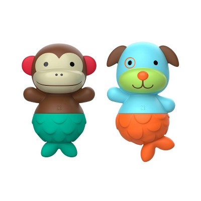 Skip Hop Zoo Mix and Match Flippers Bath Toys - Dog/Monkey