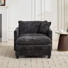 Modern Sectional Sofa Upholstered Cloud Sofa with Comfy Double Layer Upholstered Seat Cushion, Green/Black/Blue/Beige - ModernLuxe - 3 of 4