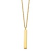 Chisel Stainless Steel Yellow IP-plated Vertical Bar Dangle on a 15" Cable Chain Necklace with a 3" Ext. - 2 of 3