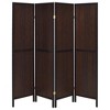 Vynxaria Rustic Tobacco and Cappuccino 4-Panel Folding Screen - 3 of 4