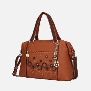 MKF Collection Francis Tote Women's handbag 3-D flowers with Keychain by Mia K - 1 of 4