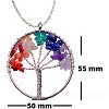 Maya's Grace 7 Chakra Tree of Life Pendant Necklace with Natural Gemstones - 4 of 4