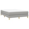 vidaXL Box Spring Bed Frame Light Gray 59.8 in.x79.9 in. Queen Fabric - image 3 of 4