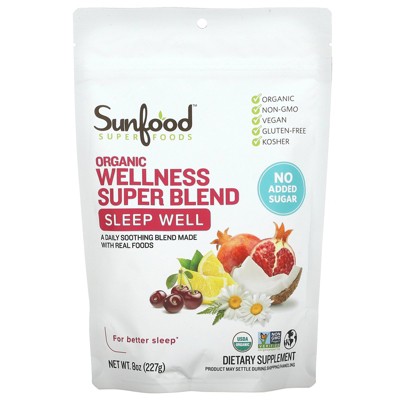 Sunfood Organic Wellness Super Blend, Sleep Well, 8 oz (227 g)