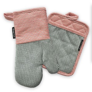 SharpChef Heat and Slip Resistant Neoprene Oven Mitt and Pot Holder Set, Soft Cotton Lining, Waterproof, BPA-Free - 1 of 4