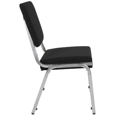 Hercules 1000 lb. Rated Black Fabric Stackable Reception Chair
