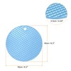 Unique Bargains Silicone Heat Resistant Non-Slip Flexible Trivet Mats Light Blue 2 Pcs 6.3" x 6.3" x 0.24" - 2 of 3