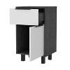 NicBex 16.14 inch Wide Nightstand with 1 Drawer,Modern Side Table with Large Storage Space and 4 Legs,Bedside Table for Bedroom,Living Room,Gray/Brown - 4 of 4