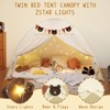 YEERSWAG Twin Bed Tent with Bear Pennants & Star Lights – Indoor Play Tent for Kids - 2 of 4