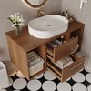KWPZQEB 38" Modern Bathroom Vanity with Ceramic Basin, Floating Vanity Sink Cabinet with 2 Drawer & Open Shelf Storage, Freestanding Bathroom Cabinet - 4 of 4
