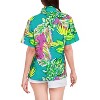 HAPPY BAY Button Down Shirt for Women Floral Summer Beach Party Short Sleeve V Neck Colorful Blouses Hawaiian Shirts for Women - 2 of 4