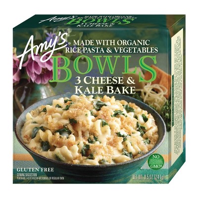 Amy's Gluten Free Frozen Three Cheese Kale Bowl - 8.5oz