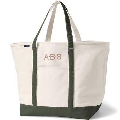 Lands' End Open Top Canvas Tote Bag