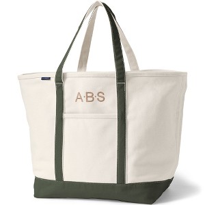 Lands' End Open Top Canvas Tote Bag - 1 of 4