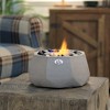 NAYSAYE Indoor Fireplace Concrete Tabletop Fire Pit with Real Flame and Modern Design for Living Room, Gray, 9"*9"*4.25" - 2 of 4