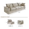 120.45" Cloud Modular Sectional Sofa with Thick Cushion, Minimalist Convertible Couch Deep Seat Couches for Living Room Sofa Sets - 3 of 4