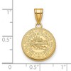 Black Bow Jewelry 14k Yellow Gold Plated Sterling Silver West Virginia Mountaineers NCAA Medium Pendant - 2 of 3