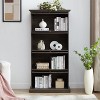 4 Tier Glass Display Cabinet for Living Room Storage Cabinet with Flip Up Glass Doors Perfect Collectors Showcase - 3 of 4