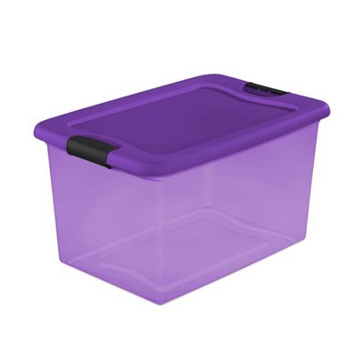 Sterilite 64 Quart Latching See-Through Plastic Stacking Storage Container Bin for Home Organization, Halloween