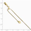 Black Bow Jewelry 14k Yellow Gold 1mm Adjustable Box Chain Anklet, 11 Inch - 2 of 4