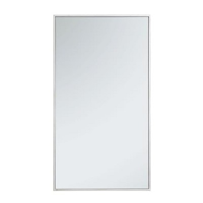 Elegant Lighting Metal frame rectangle mirror 20 inch in silver