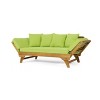 GDFStudio Oceanna Outdoor Acacia Wood and Rope Expandable 82" Sofa Daybed with Water-Resistant Cushions - 4 of 4
