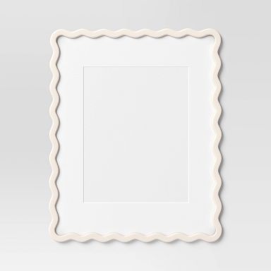 16"x20" Matted to 11"x14" Wavy Picture Frame White - Room Essentials™