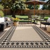 Washable Geometric Bordered Living Room Rugs, Soft Non Slip Bedroom Dining Room Carpet, Low Pile Floor Cover for Home Office - 4 of 4