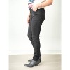 Women's Longer Length Slim Straight Jean - JUST BLACK DENIM - image 2 of 4