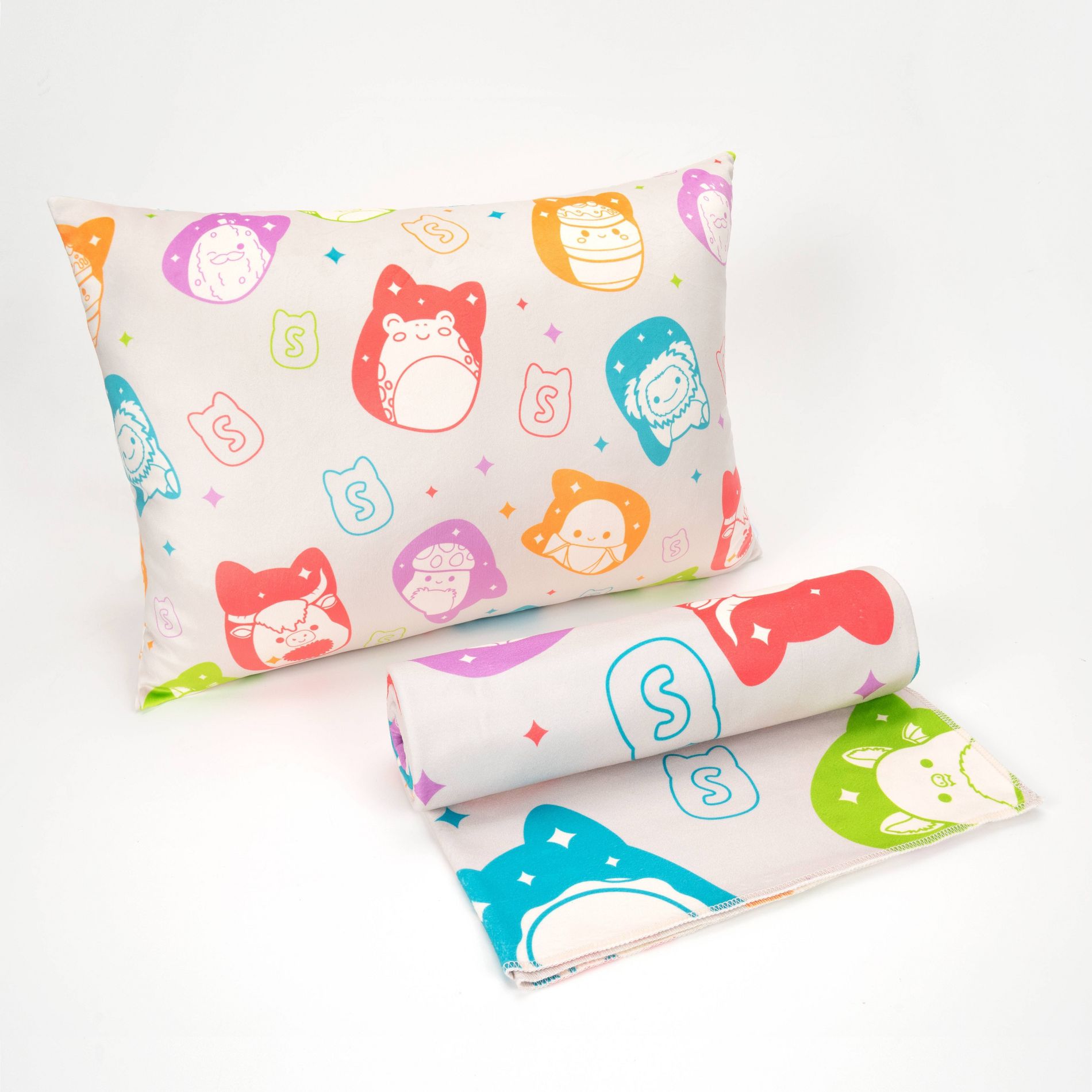 SquishPillow Kids' Pillow Throw Gift Set Mallow Hues