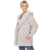 Women's Plush Hooded Cardigan with Pockets - White Mark - 2 of 4